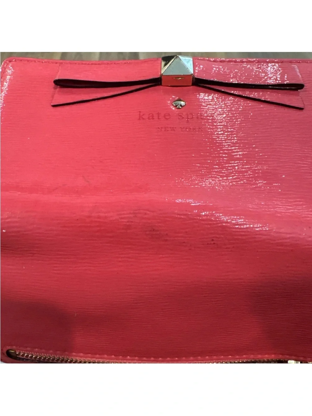 KATE SPADE BEACON COURT ANGELICA STRAWBERRY PINK Wallet ID/CC SLOTS/COIN ZIPPER